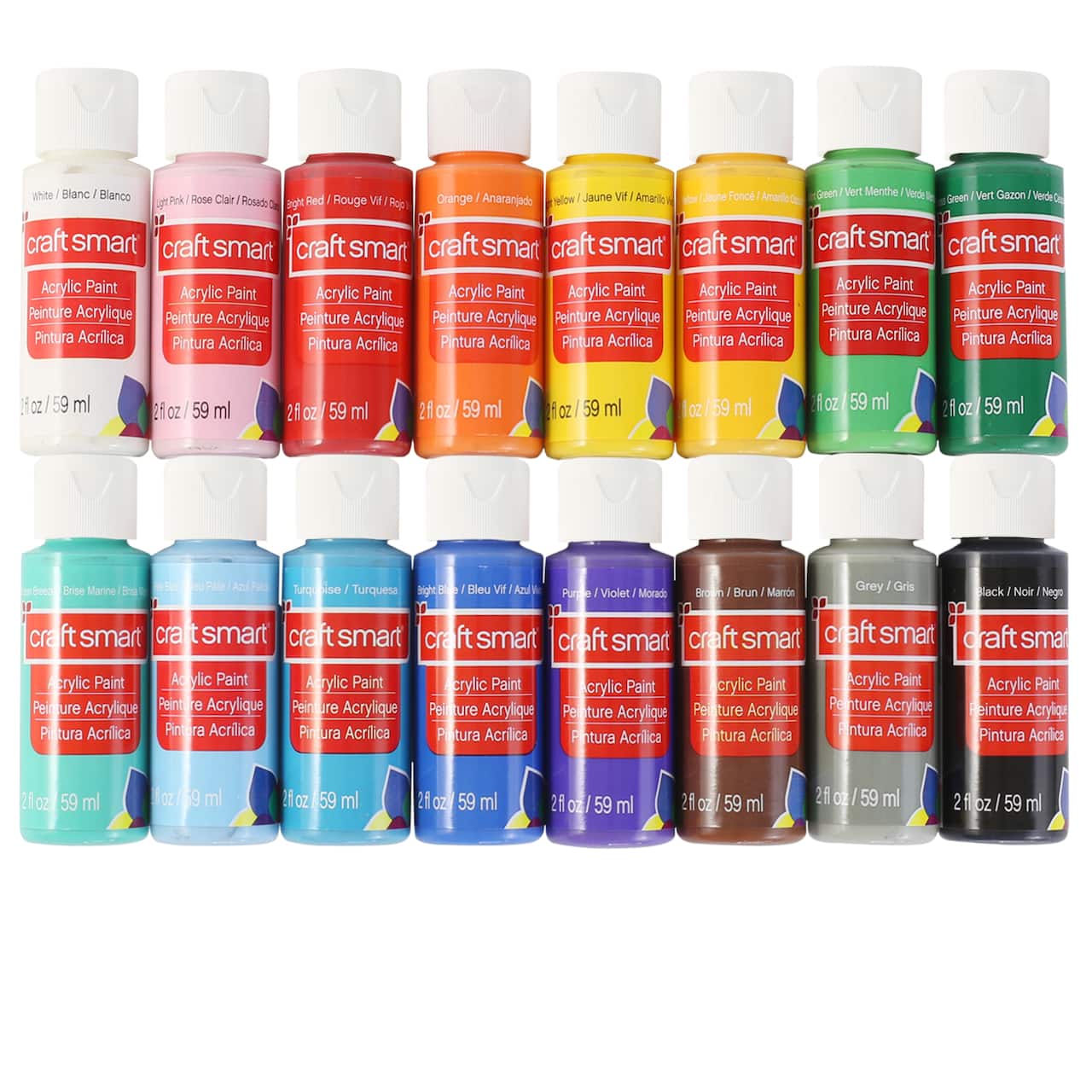 16 Colour Matte Acrylic Paint Value Pack by Craft Smart®